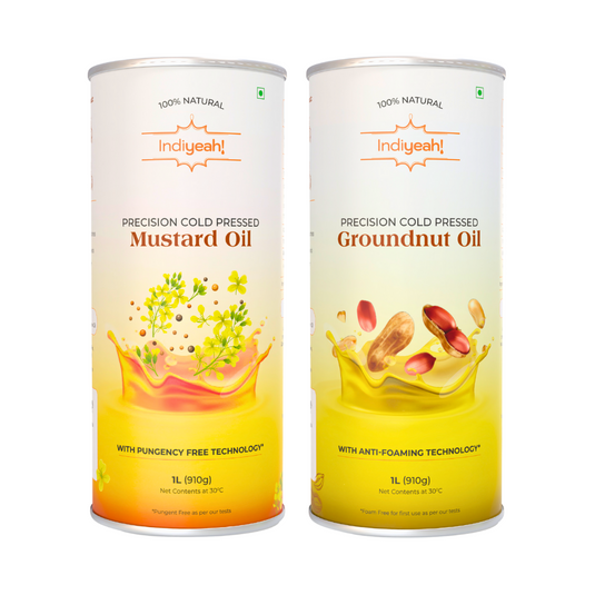 Cold Pressed Mustard & Groundnut Oil 1L Combo