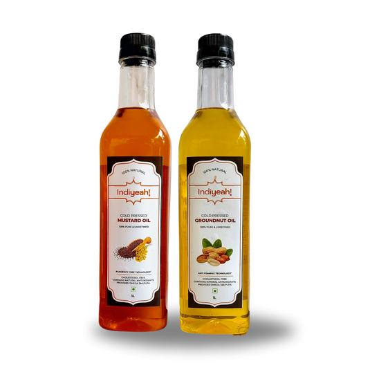 Cold Pressed Mustard & Groundnut Oil 1L Combo