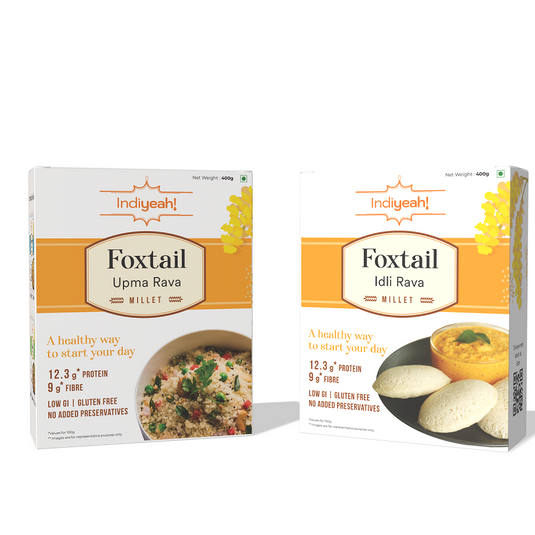 Foxtail Upma and Idli Rava Combo